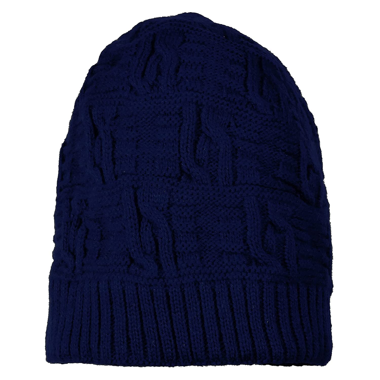 Men's and Women's Skull Slouchy Winter Woollen Knitted Black Inside Fur Beanie Cap (Black, Free Size) SELLERS STORE Men's and Women's Skull Slouchy Winter Woollen Knitted Black Inside Fur Beanie Cap (Black, Free Size)