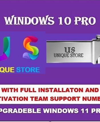 Windows 10 with 16gb metal body pen drive with Installation