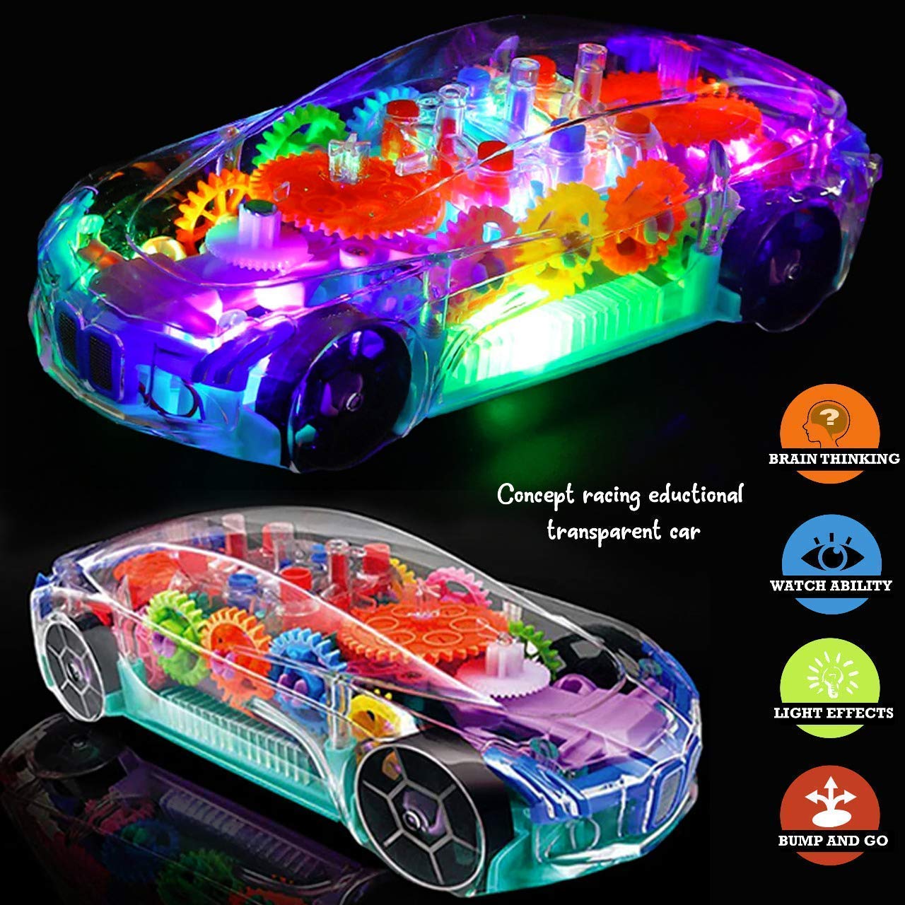 Transparent car 3D Concept Super Car Toy for Kids with 360 Degree Rotation SELLERS STORE Transparent car 3D Concept Super Car Toy for Kids with 360 Degree Rotation