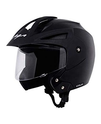 Vega Crux Open Face Black Helmet-M