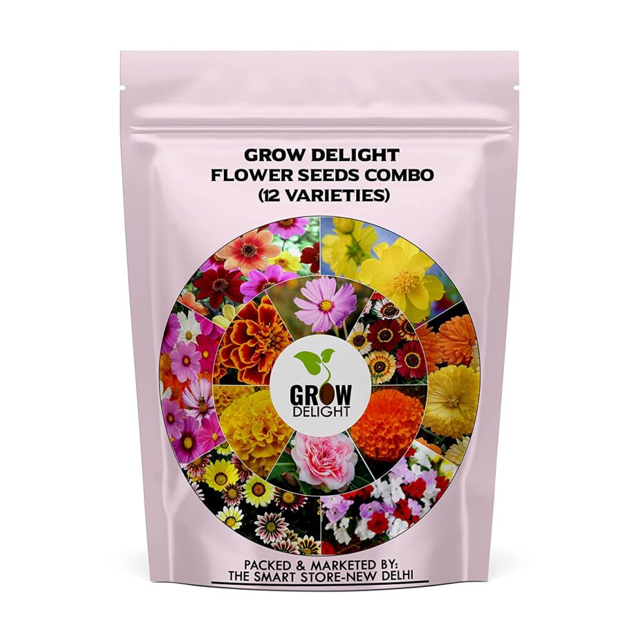 Flower Seeds Combo 12 Variety(800+ seeds) | Flower Plants For Home Garden | Flower Seeds For Terrace Gardening |800+ Flower Seeds For All Season