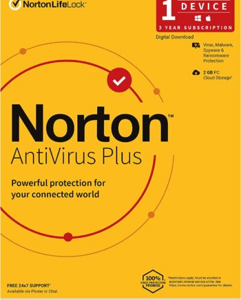 Norton Antivirus Plus | 1 User 3 Years |Includes Smart Firewall & Password Manager