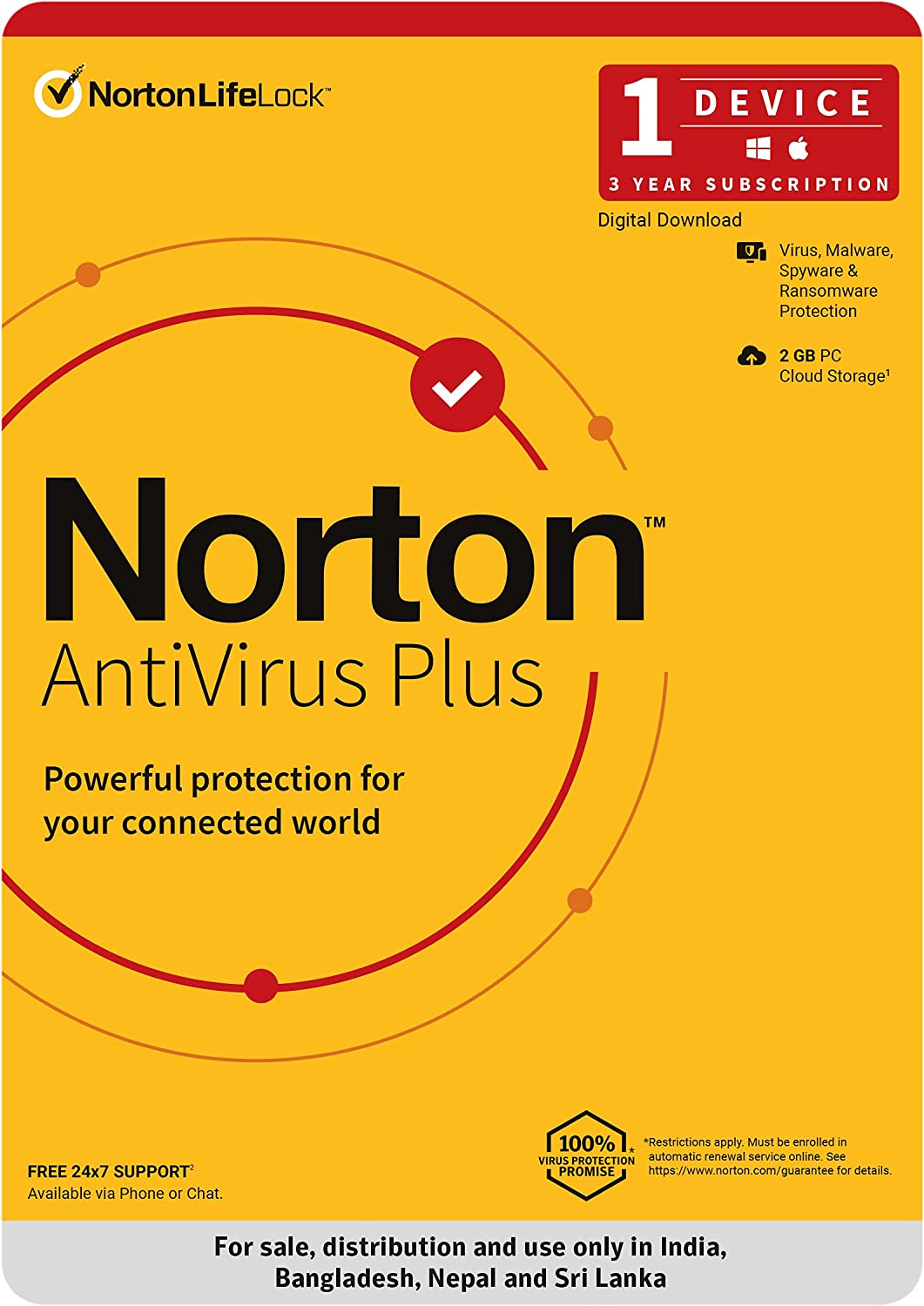 Norton Antivirus Plus | 1 User 3 Years |Includes Smart Firewall & Password Manager SELLERS STORE Norton Antivirus Plus | 1 User 3 Years |Includes Smart Firewall & Password Manager