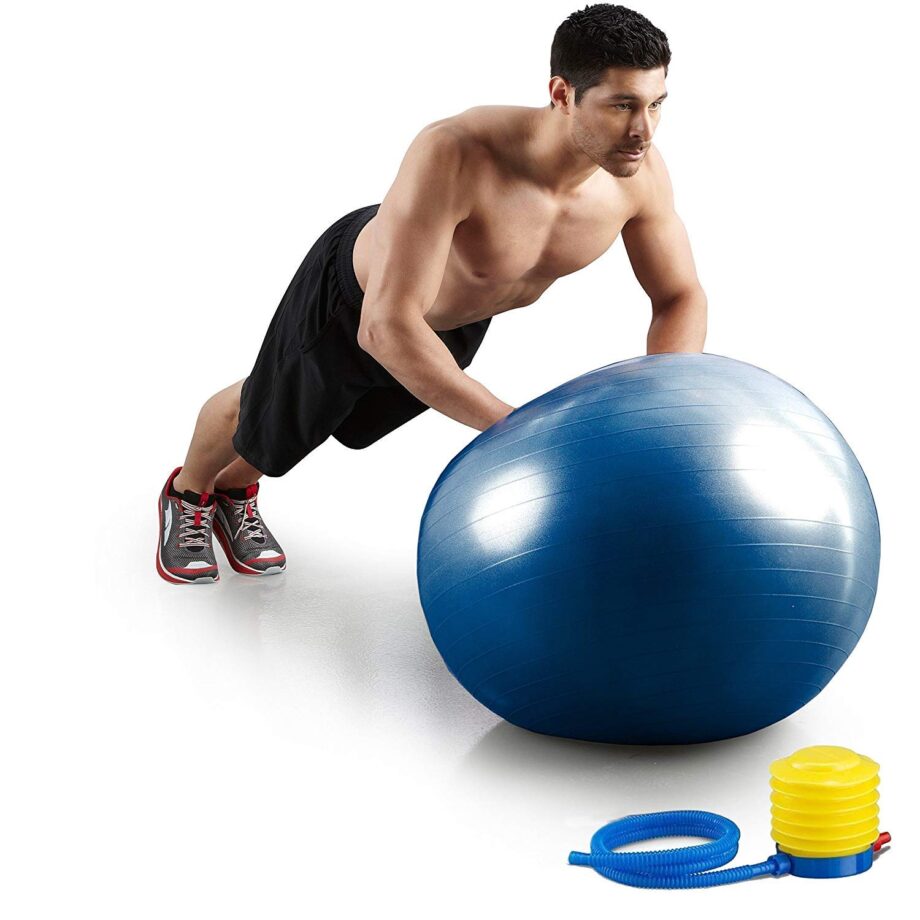Non-Slip Anti Burst Yoga Ball with Quick Pump (75 cm)