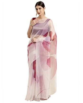 Crepe Blend Saree White