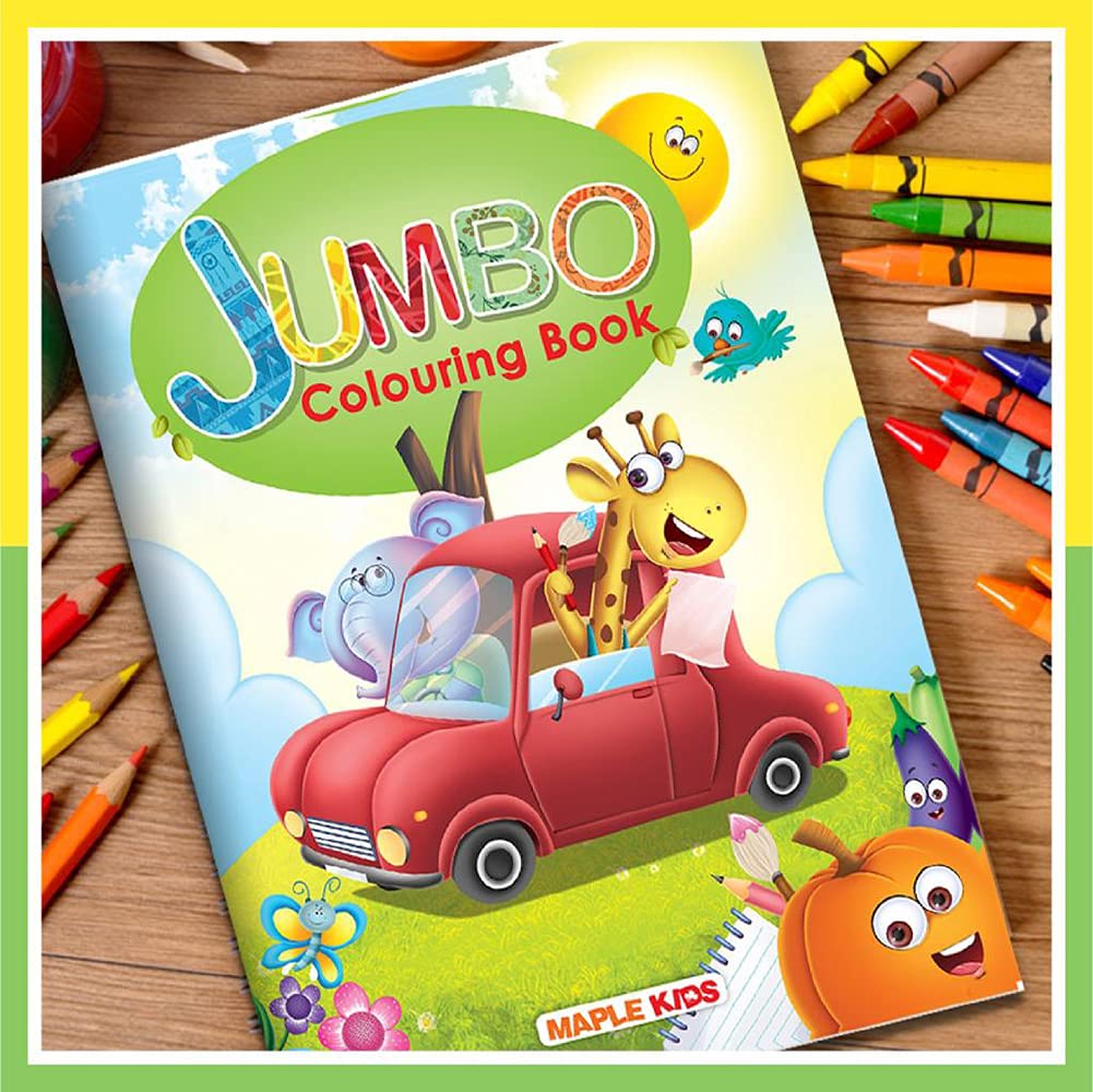 Jumbo Colouring Book - Activity Colouring Book for 3 to 5 years old kids - Gift to children for painting, drawing and colouring SELLERS STORE Jumbo Colouring Book - Activity Colouring Book for 3 to 5 years old kids - Gift to children for painting, drawing and colouring