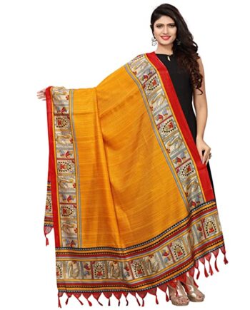 Women's Solid Silk Dupatta
