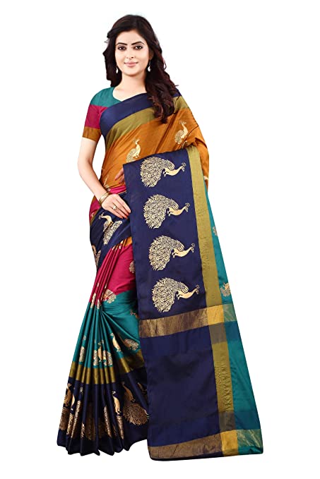 Soft Cotton Silk Foil Printed Saree For Women Half Sarees SELLERS STORE Soft Cotton Silk Foil Printed Saree For Women Half Sarees