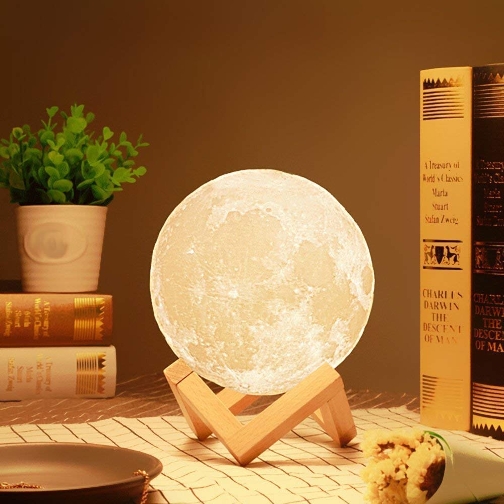 3D USB Rechargeable Moon Lamp 7 Color Changing Sensor SELLERS STORE 3D USB Rechargeable Moon Lamp 7 Color Changing Sensor