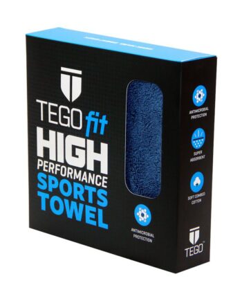 Anti-Microbial Sports Towel (Green and Red, 16x30 Inches)