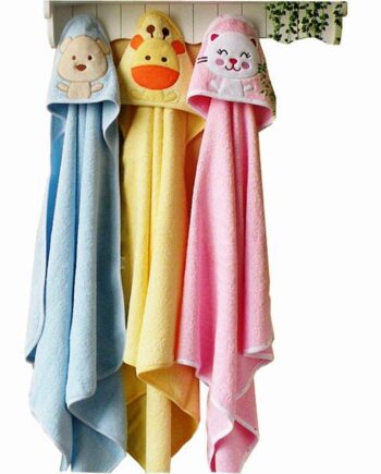 Premium Hooded Blanket Cum Wrapping Sheet for Babies (Multicolor, 3 Pieces, 26inchx29inch) 0-4 Months