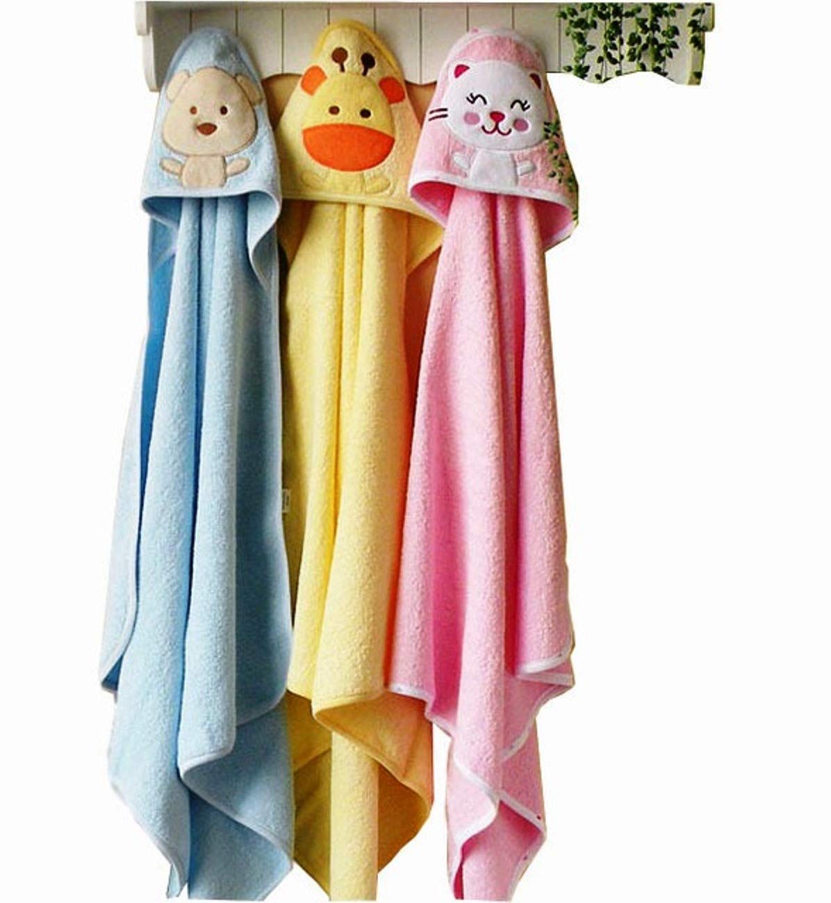 Premium Hooded Blanket Cum Wrapping Sheet for Babies (Multicolor, 3 Pieces, 26inchx29inch) 0-4 Months SELLERS STORE Premium Hooded Blanket Cum Wrapping Sheet for Babies (Multicolor, 3 Pieces, 26inchx29inch) 0-4 Months