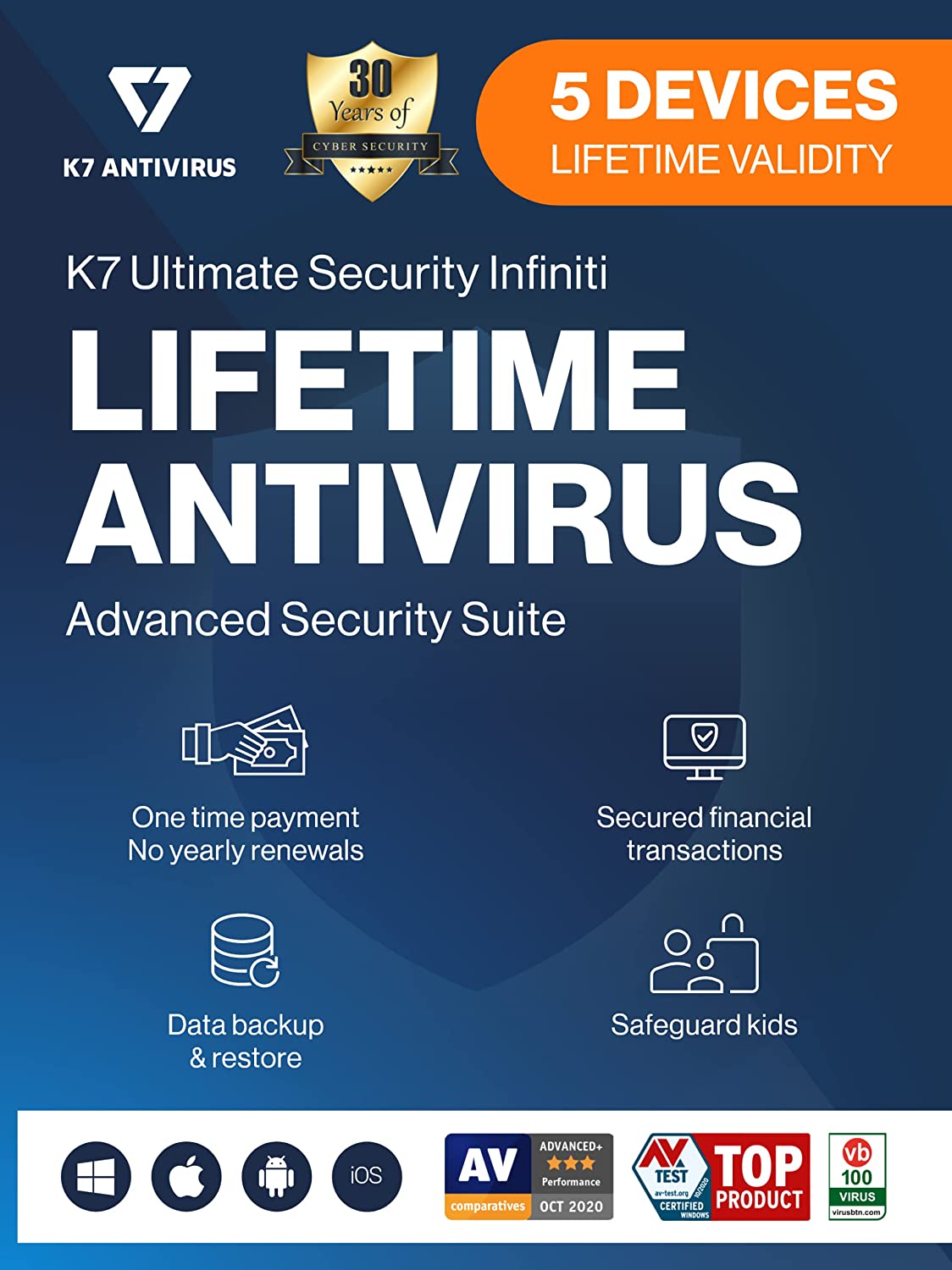K7 Ultimate Security Infiniti Antivirus 2022| Lifetime Validity, 5 Devices SELLERS STORE K7 Ultimate Security Infiniti Antivirus 2022| Lifetime Validity, 5 Devices