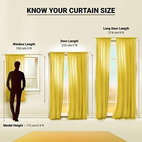 Crystal Sheer Polyester Net Transparent Leaf Long Door Curtains (White, 9ft) SELLERS STORE Crystal Sheer Polyester Net Transparent Leaf Long Door Curtains (White, 9ft)