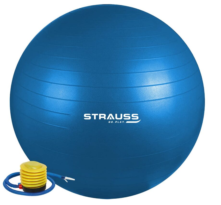Anti-Burst Gym Ball with Foot Pump
