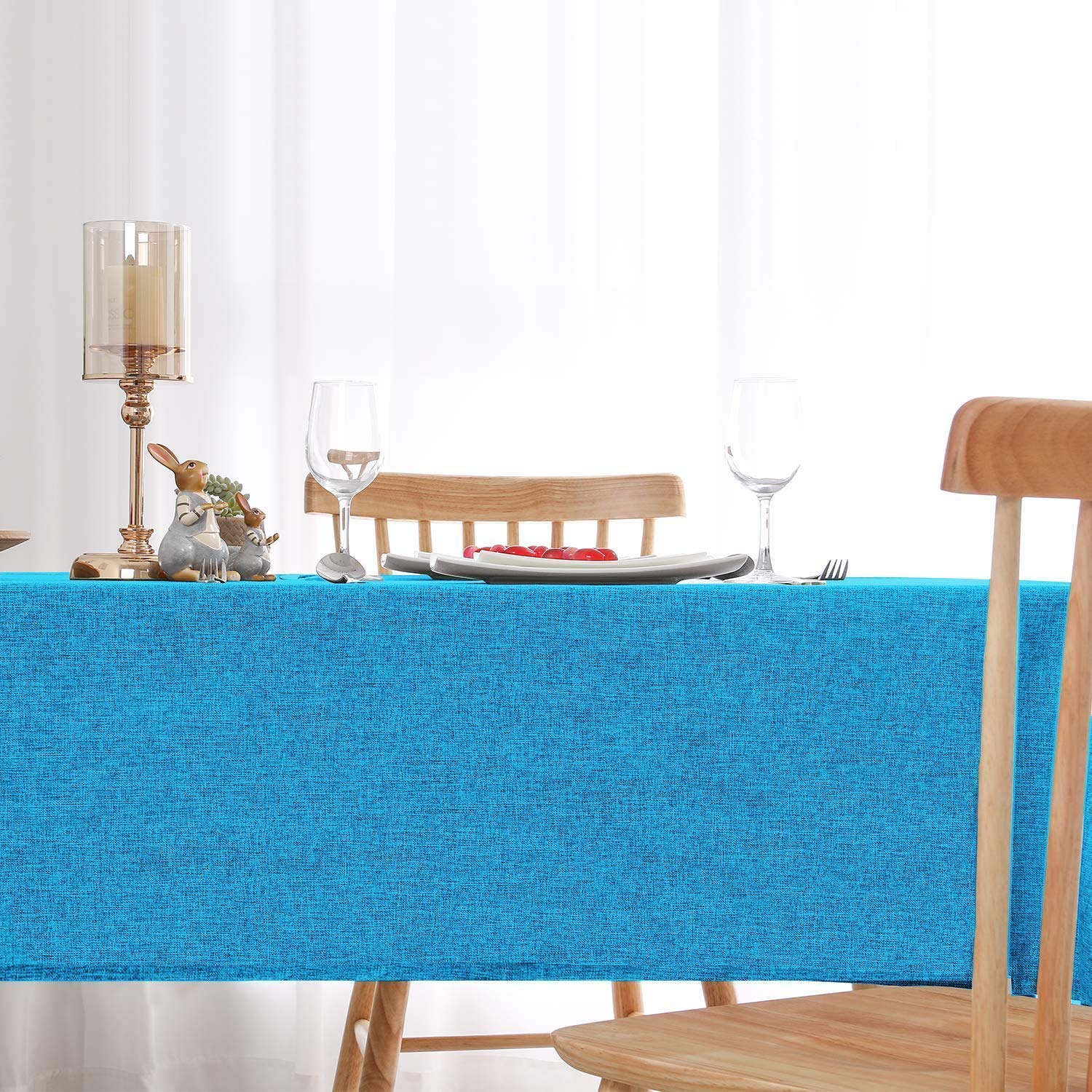 Heat Resistant Jute Table Cover - Ideal for Kitchen & Dining Table 50 x 60 inches (Blue, Pack-1) SELLERS STORE Heat Resistant Jute Table Cover - Ideal for Kitchen & Dining Table 50 x 60 inches (Blue, Pack-1)