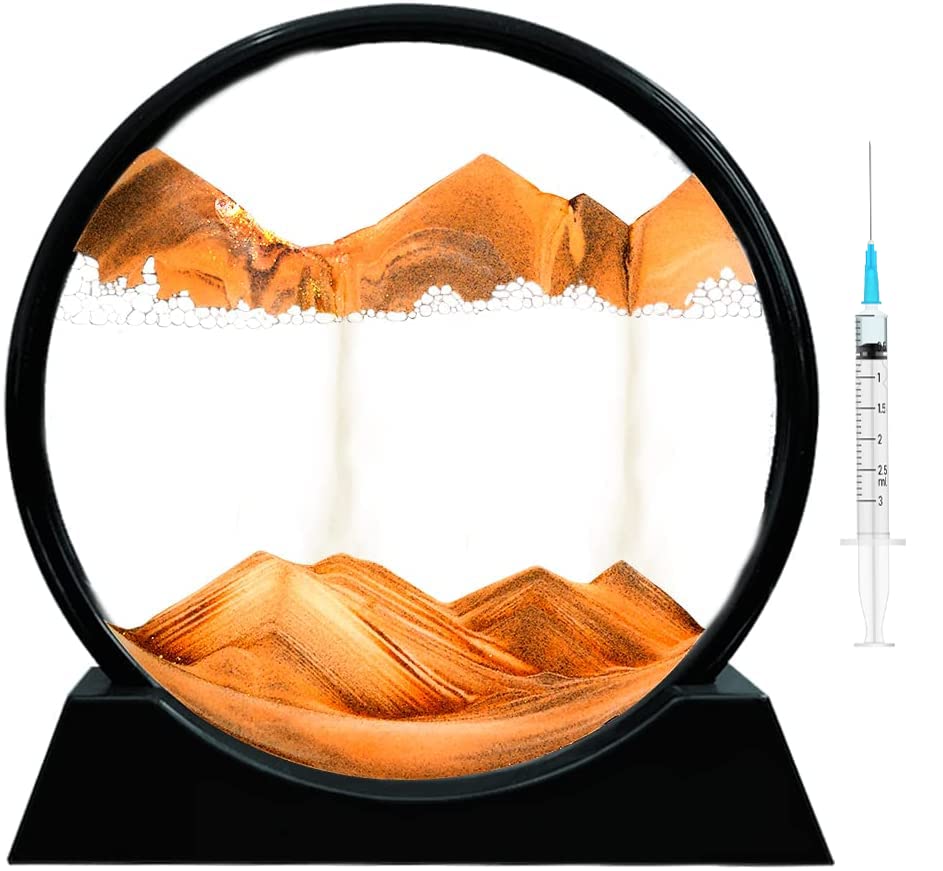 Moving Sand Art Picture Glass Liquid Painting 3D Natural Landscape showpieces for Home Decor Antique Gifts for Kids Office Desktop Decoration SELLERS STORE Moving Sand Art Picture Glass Liquid Painting 3D Natural Landscape showpieces for Home Decor Antique Gifts for Kids Office Desktop Decoration