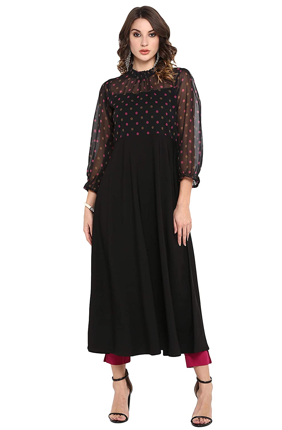 Women's Crepe Regular Kurta SELLERS STORE Women's Crepe Regular Kurta