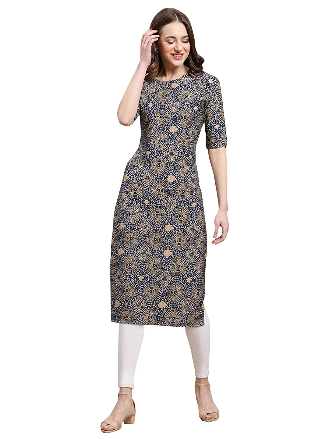 Women's Crepe Regular Kurta SELLERS STORE Women's Crepe Regular Kurta