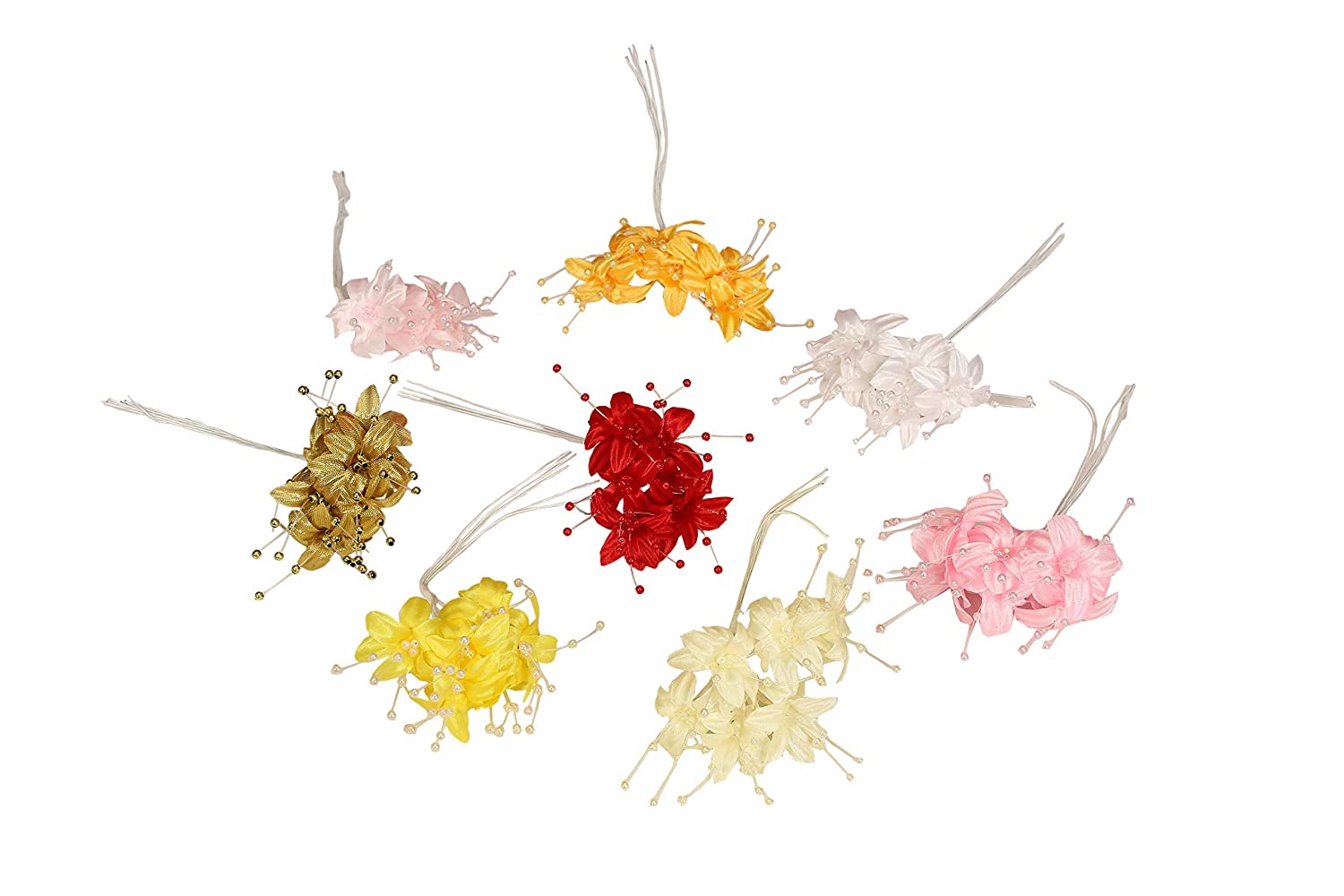 Delush Design Artificial Flower (Assorted) - Multicolour, Pack of 36 SELLERS STORE Delush Design Artificial Flower (Assorted) - Multicolour, Pack of 36