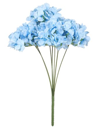 Artificial Hydrangea Flower Bunch for Vase Pot Home Decoration (Sky Blue)