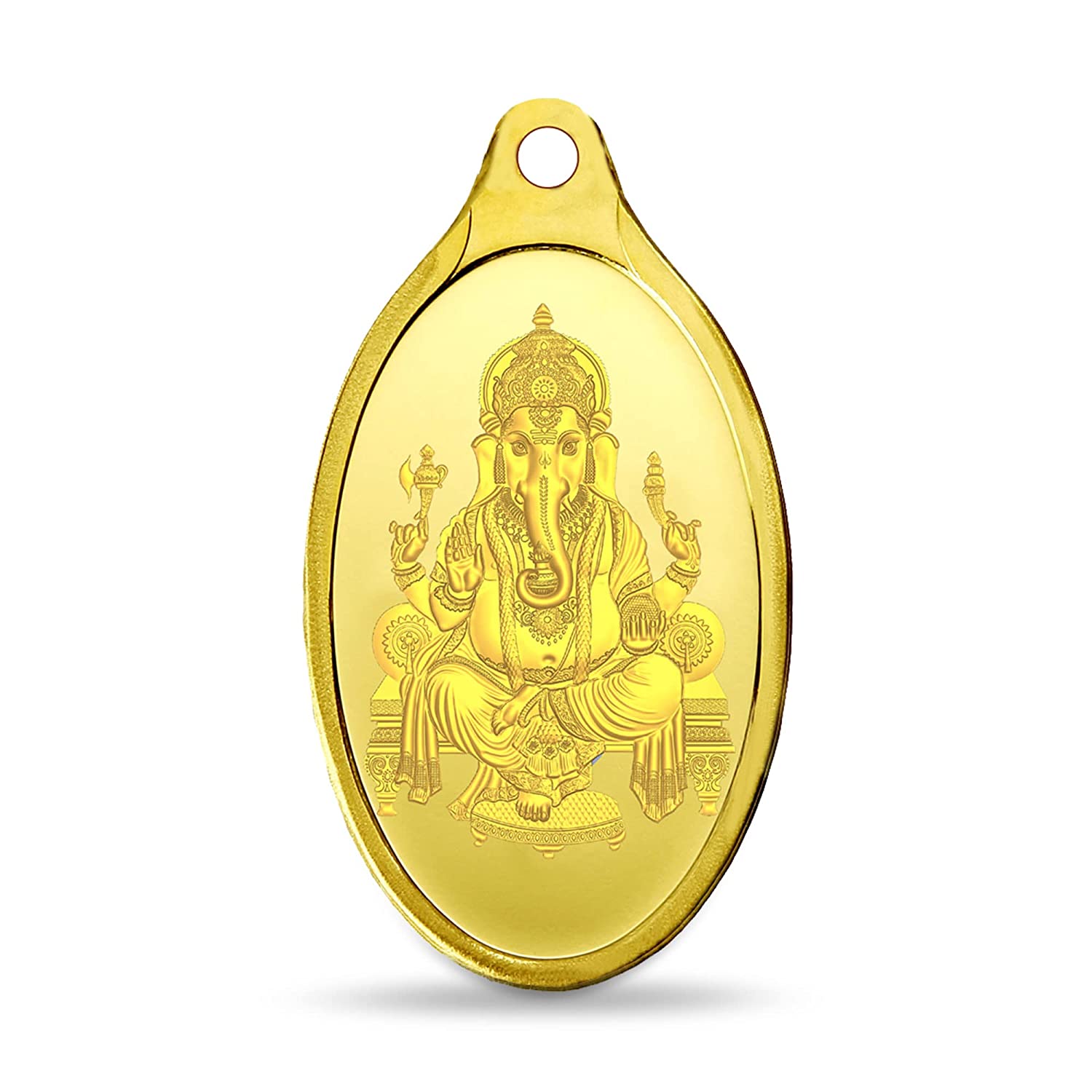 24k (999.9) 2.5 gm Lord Ganesha Oval Yellow Gold Coin for Women & Girls SELLERS STORE 24k (999.9) 2.5 gm Lord Ganesha Oval Yellow Gold Coin for Women & Girls