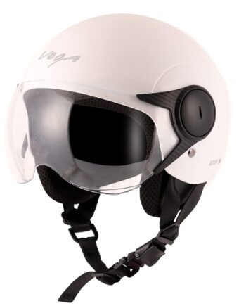 Vega Women's Atom Open Face White Helmet