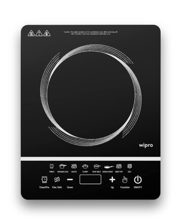 Induction Cooktop Sensor Feather Touch (Black) with Crystal Glass Plate- 2000 watt