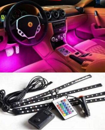 Atmosphere Lights ,12x4 Car LED Strip Light, 48 LED DC 12V Multicolour Interior Light LED Under Dash Lighting Kit