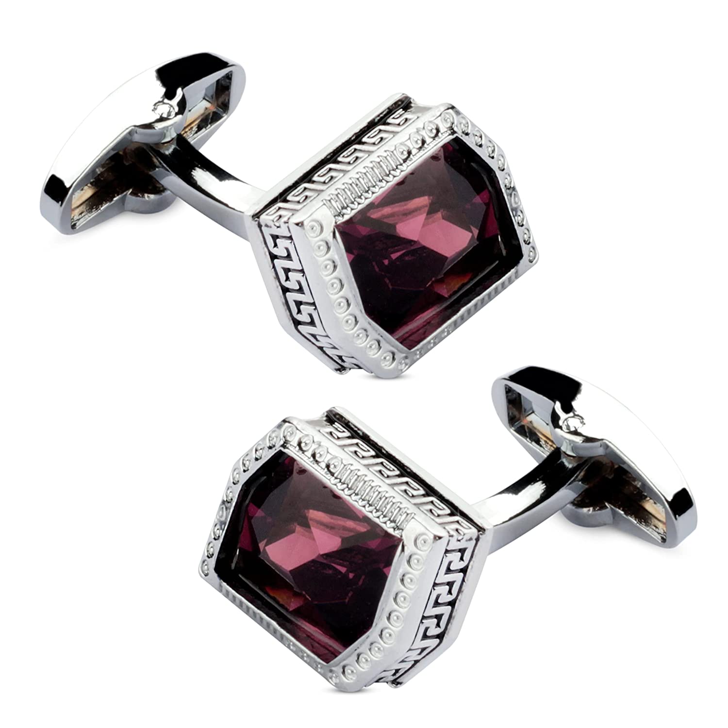 Square Shaped Wine Coloured Cufflinks for Men SELLERS STORE Square Shaped Wine Coloured Cufflinks for Men