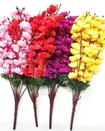 Artificial Cherry Blossom Flower (Assorted Color, Set of 4) ,Artificial Flora