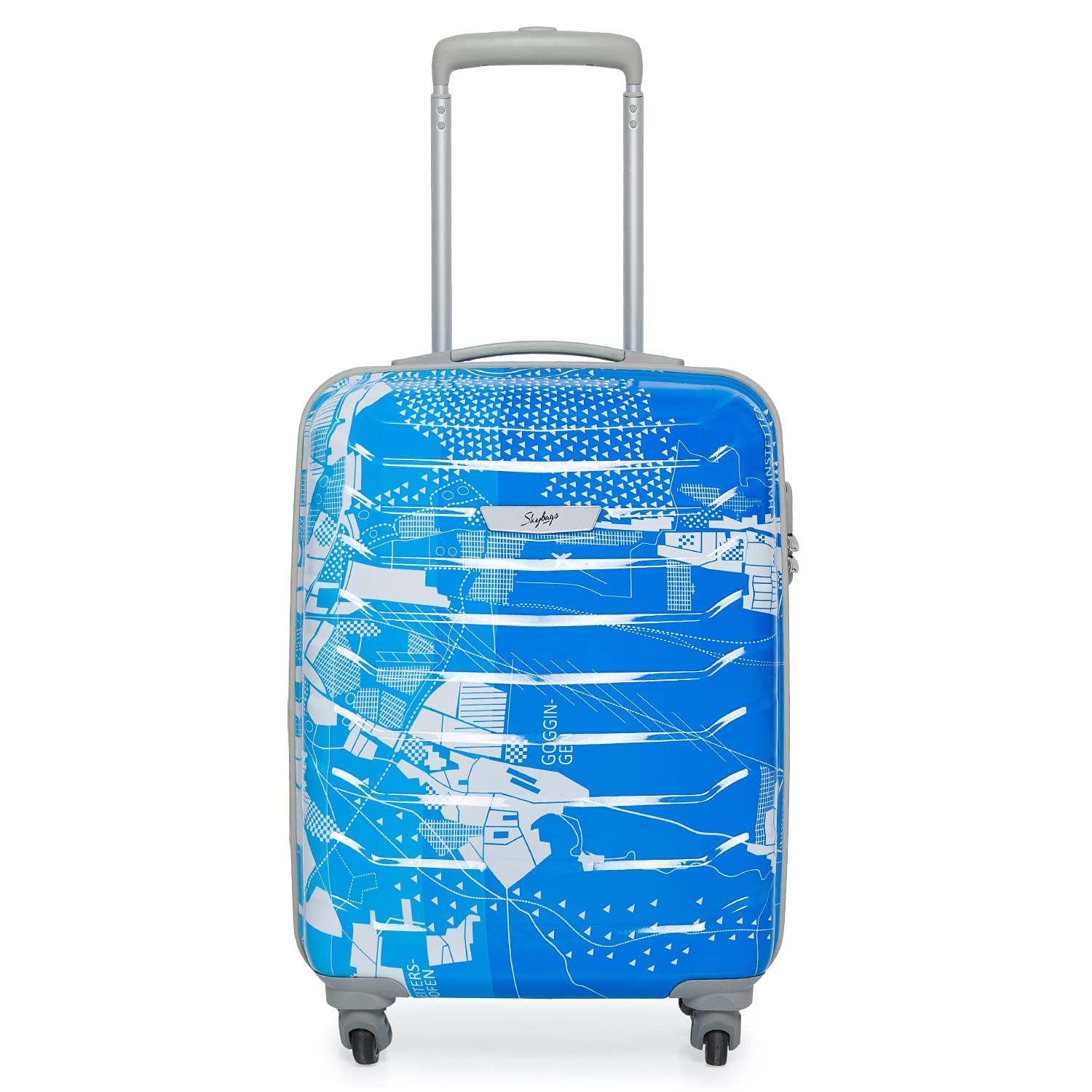 Skybags Trooper 55 Cms Polycarbonate Blue Hardsided Cabin Luggage SELLERS STORE Skybags Trooper 55 Cms Polycarbonate Blue Hardsided Cabin Luggage