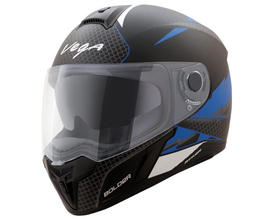Bolder Dull Black M.Blue Helmet-L