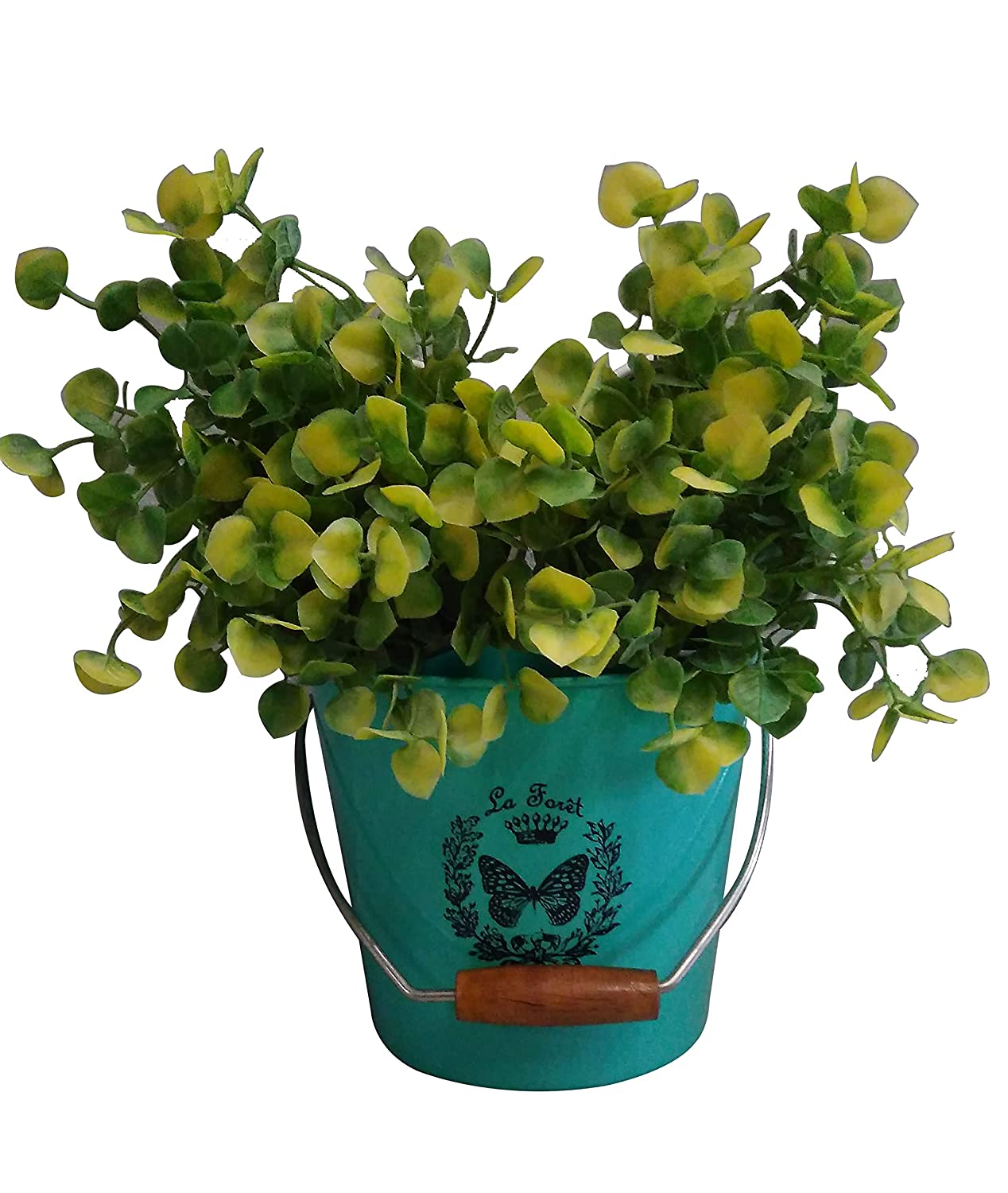 Butterfly Print Planter for Balcony, Indoor Outdoor Pot, Durable Metal (Single, Aqua), 1 Piece SELLERS STORE Butterfly Print Planter for Balcony, Indoor Outdoor Pot, Durable Metal (Single, Aqua), 1 Piece