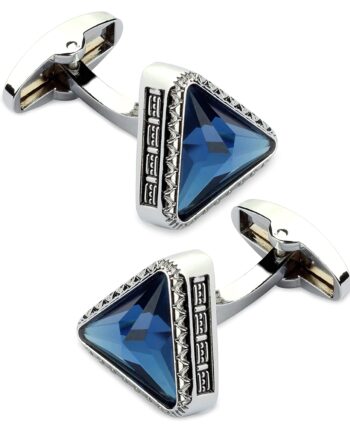 Triangular Shaped Silver Cufflinks for Men