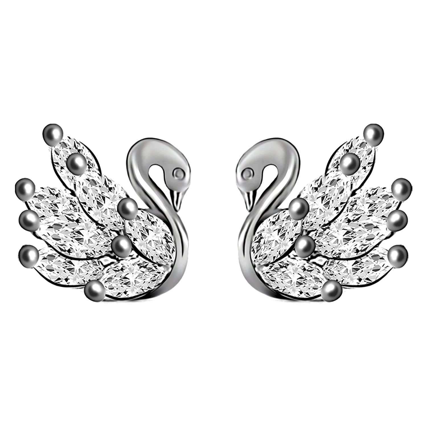 Sterling Silver Swan Studs SELLERS STORE Sterling Silver Swan Studs