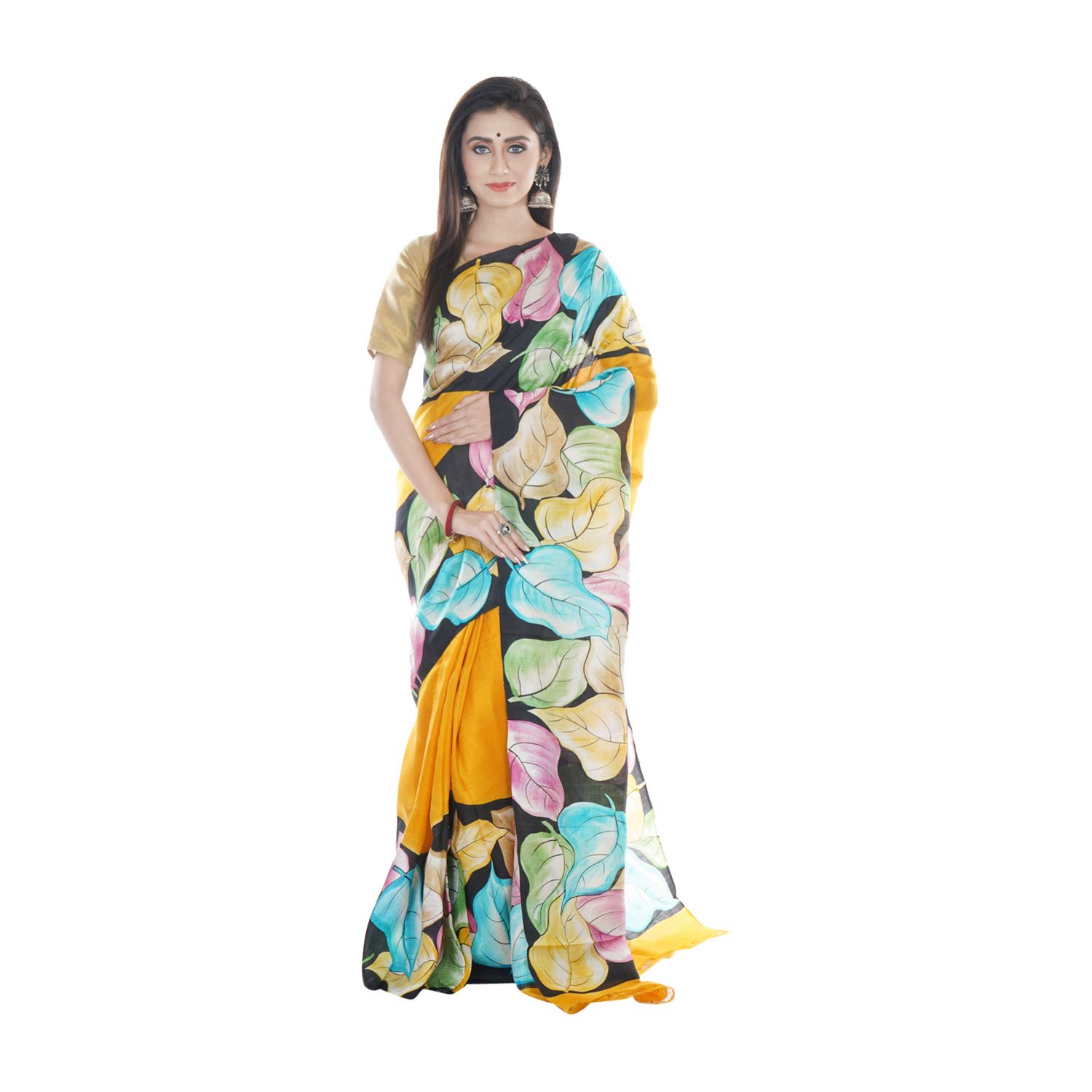 Handmade Women's Murshidabad Pure Silk Saree SELLERS STORE Handmade Women's Murshidabad Pure Silk Saree