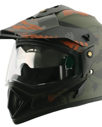Vega Off Road D/V Secret Dull Green Black Helmet-M