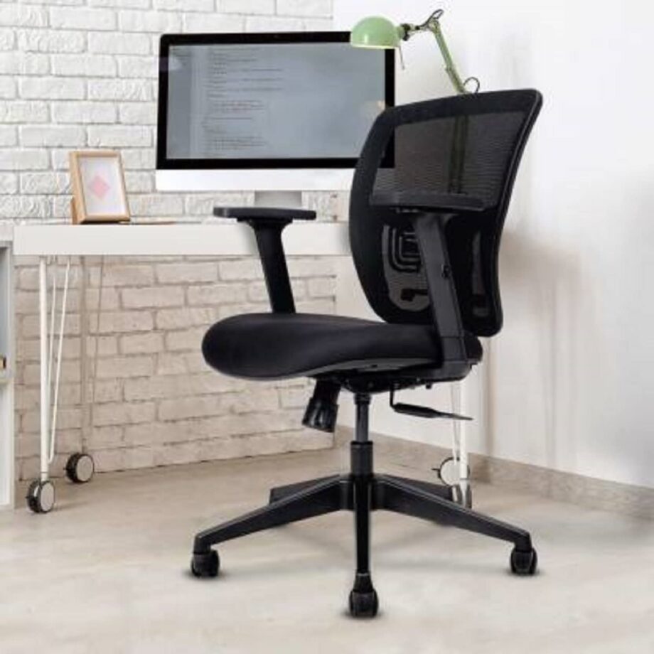 Home & Office Chair with Synchro Tilt Mechanism, 4 Way Adjustable Armrest