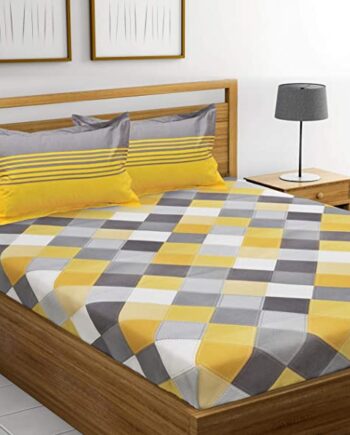 Cotton Double Bedsheet with 2 Pillow Covers
