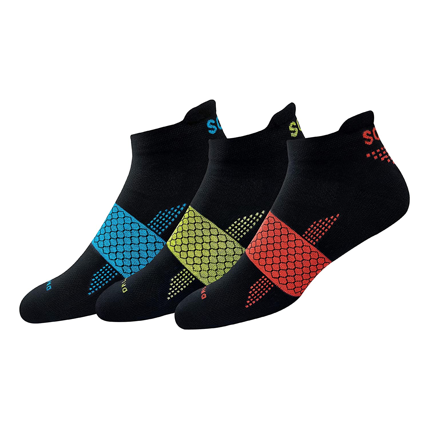 Comb Zoned Cushion Ankle Socks Men and Women, Pack of 3, (Free Size) SELLERS STORE Comb Zoned Cushion Ankle Socks Men and Women, Pack of 3, (Free Size)