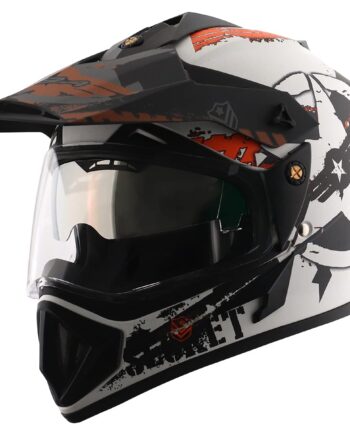 Vega off Road ABS D/V Secret Dull White Black Helmet - M