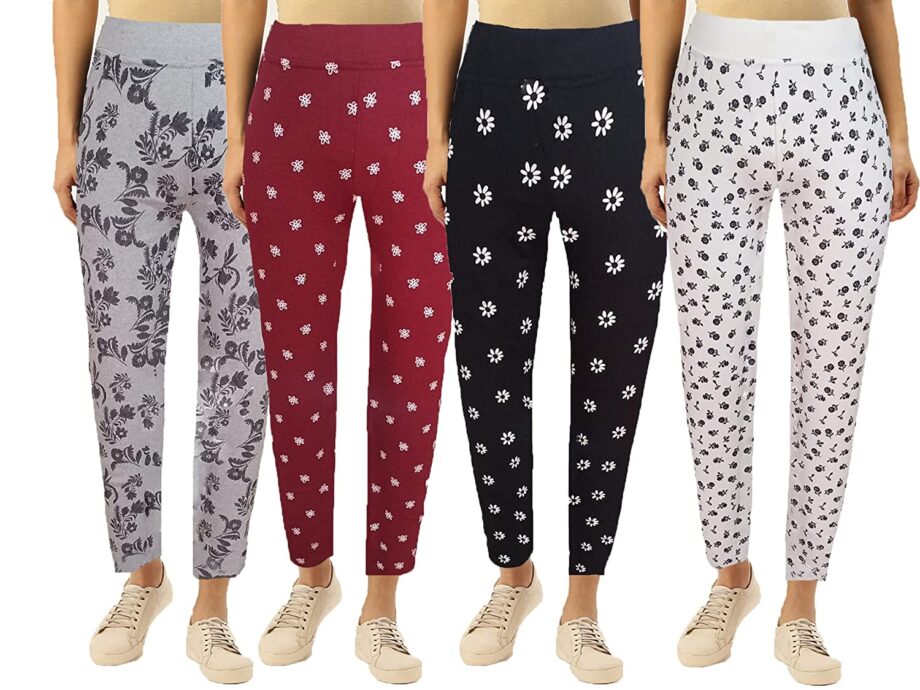 Womens Slim Fit Printed Stretchable Jeggings,Ankle Length