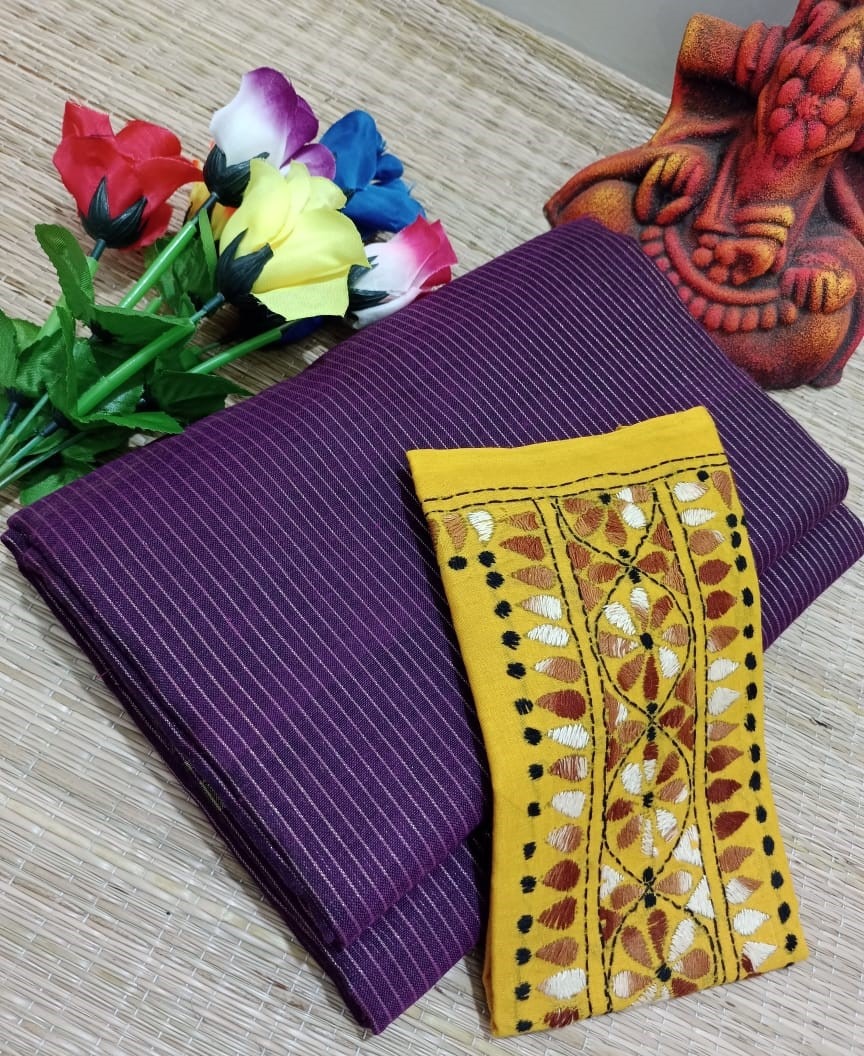 Khadi Jori Check Saree SELLERS STORE Khadi Jori Check Saree