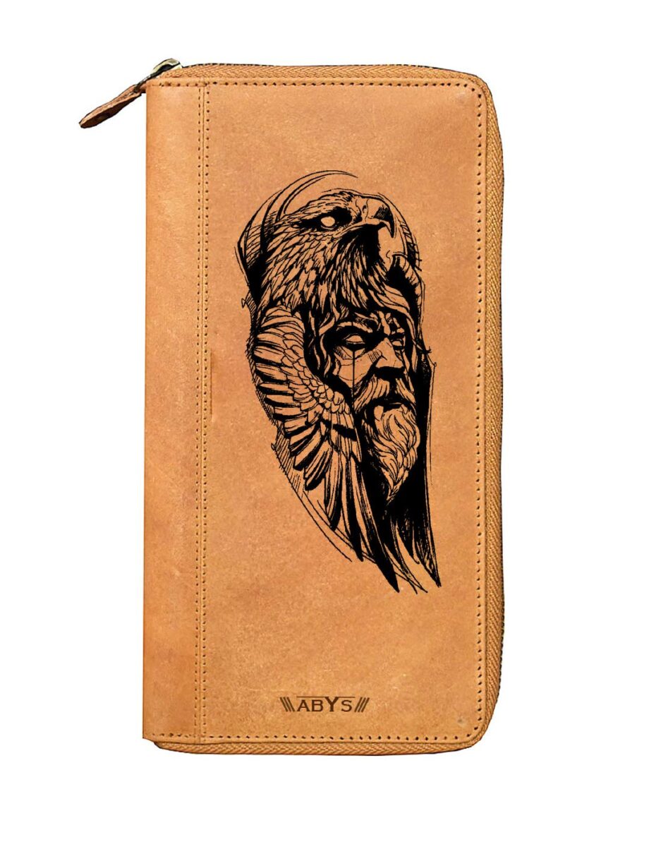 Genuine Leather Unisex Tan-Dadu Travel Document Holder