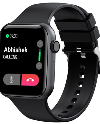 Bluetooth Calling Smartwatch with SpO2 & 1.7” Metal Body with Blood Oxygen Monitoring, Continuous Heart Rate, Full Touch & Multiple Watch Faces (Black)