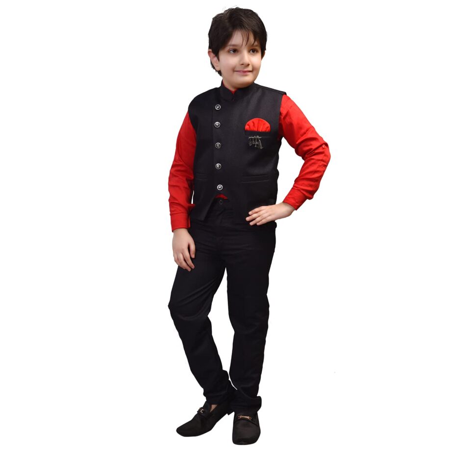 3 Piece Boys Clothing Dress for Kids Boys, Coat, Pant and Shirt Set, Ideal for Wedding and Birthday
