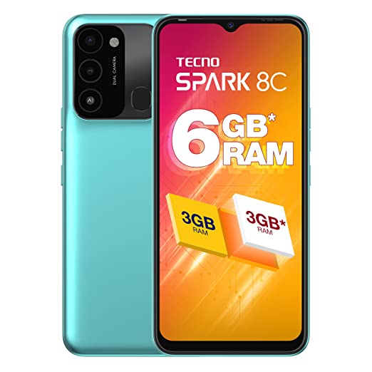Tecno Mobile Spark 8C Turquoise Cyan 3GB+64GB SELLERS STORE Tecno Mobile Spark 8C Turquoise Cyan 3GB+64GB