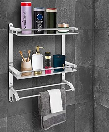 Plantex Stainless Steel Multipurpose 3-Tier Bathroom Shelf