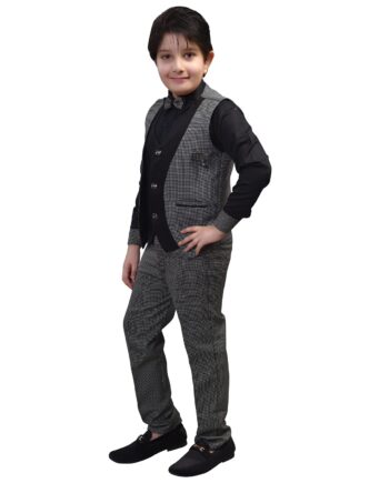 Boys Clothing Set 3 Piece Dress for Boys, Set of Coat, Pant & Shirt, Ideal for Wedding and Birthday